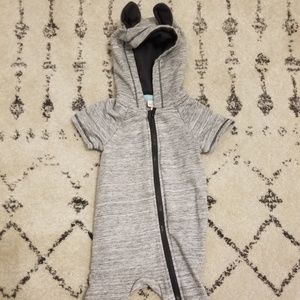 New bunny ear and cotton tail zip up